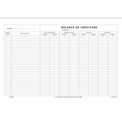 Tipizat - balanta verificare - A3, landscape, simplu