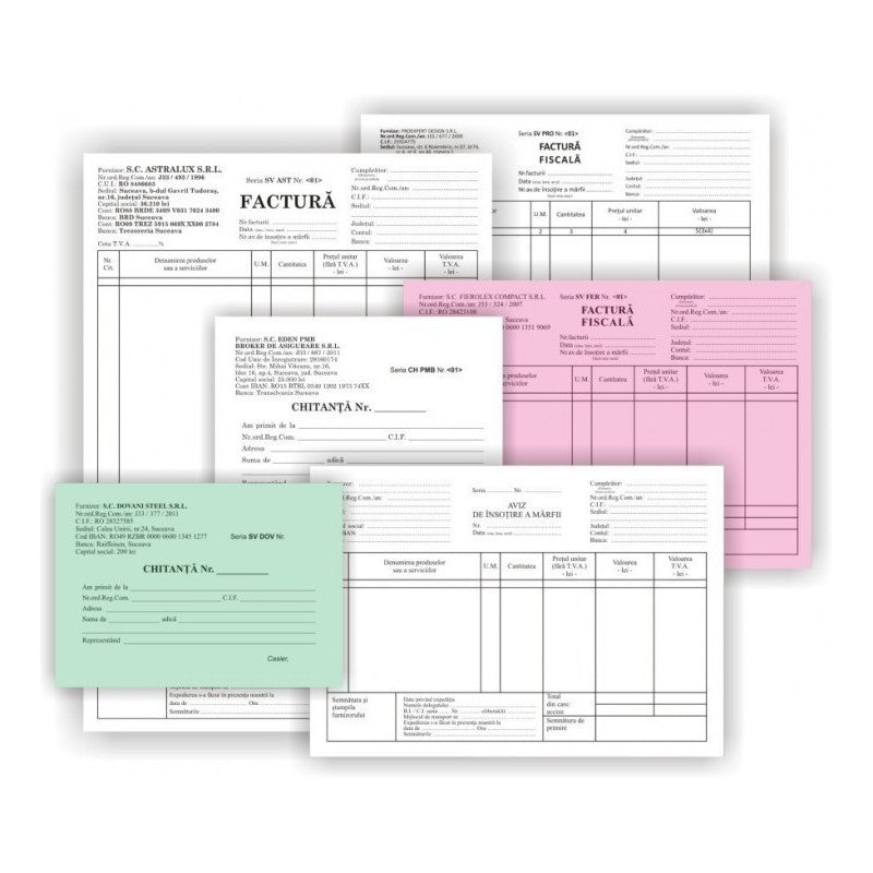 Tipizat - carnet - A5, 2 exemplare, autocopiativ, carnet 50 seturi