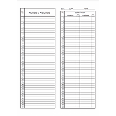 Tipizat - condica prezenta - A4, coperta duplex, 100 file