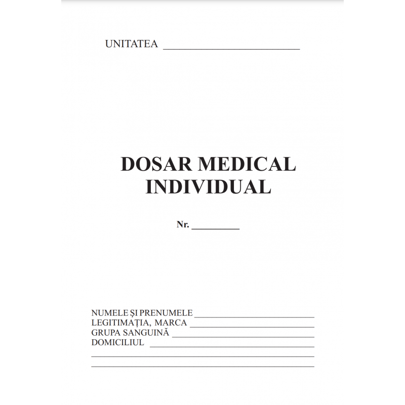 Tipizat - dosar medical individual + fisa aptitudini