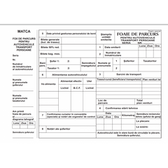 Tipizat - foi parcurs persoane - A4, landscape, simplu, 100 file