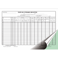 Tipizat - NIR cu TVA - A4, landscape, 2 exemplare, autocopiativ, carnet 50 seturi