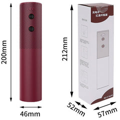 Tirbuson Electric, Kadeny, Deschizator Sticle de Vin, de Uz Casnic de Ultima Generatie, Reincarcabil prin Incarcare USB, 20 x 4.6 cm Rosu