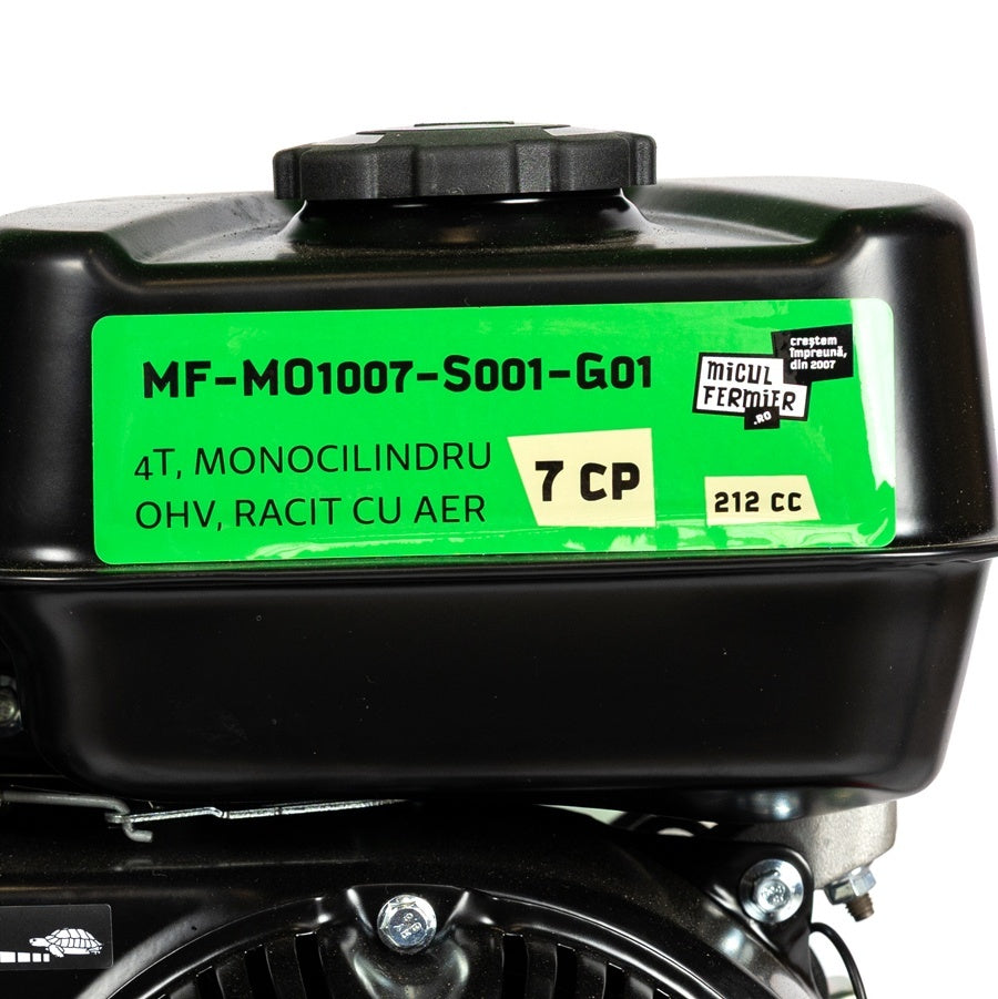 Tocator de crengi Micul Fermier, motor benzina 7 CP, 60 mm diametru maxim de taiere, pentru brichete