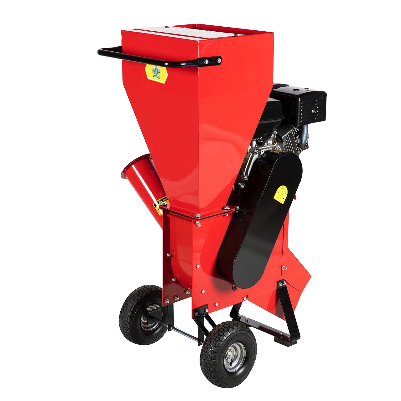 Tocator pentru crengi Micul Fermier, Ø100mm, motor benzina 15CP, pornire electrica, alimentare verticala, pentru rumegus