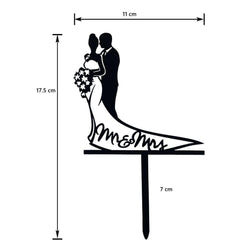 Topper Tort, Kaveny, Model 1 Mr&Mrs,  17.5 x 11 cm, Negru