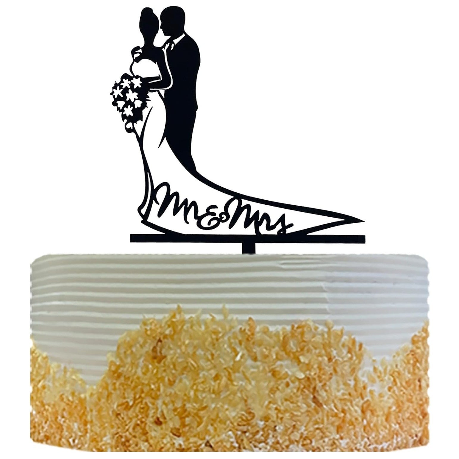 Topper Tort, Kaveny, Model 1 Mr&Mrs,  17.5 x 11 cm, Negru