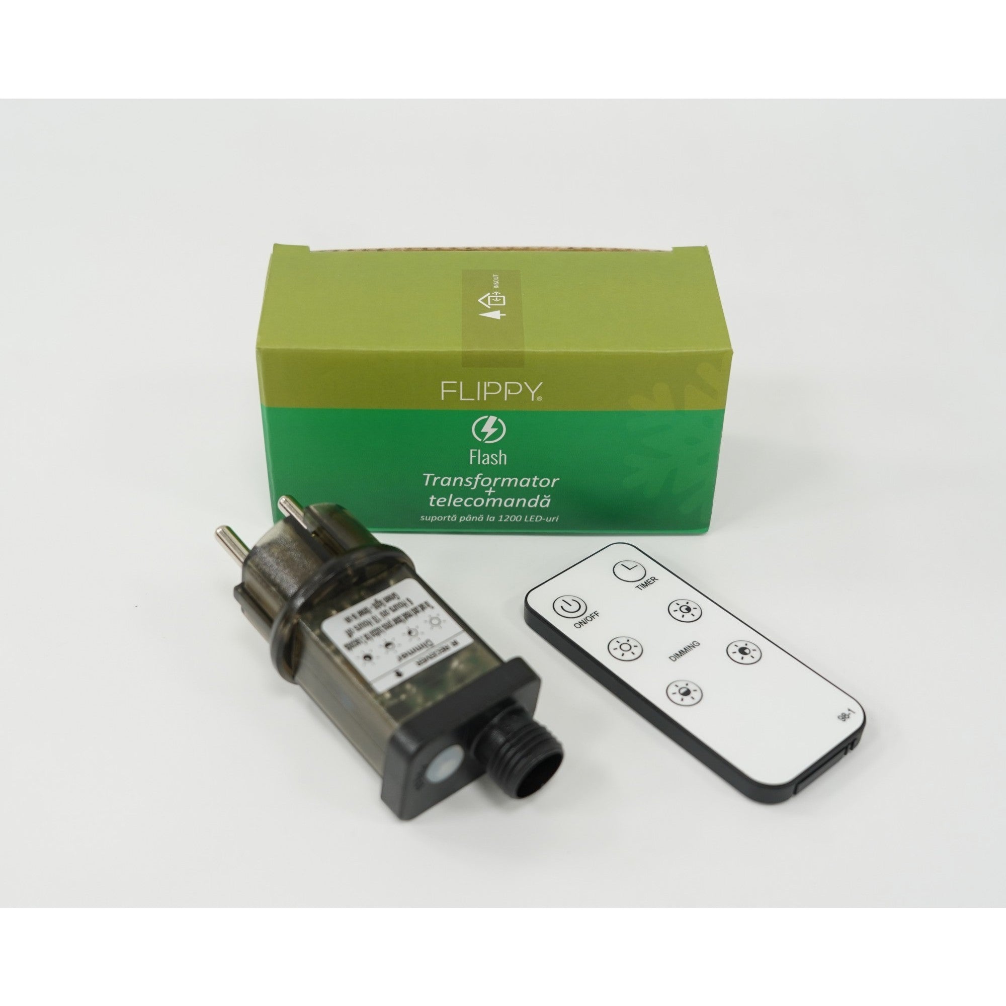 Transformator cu Telecomanda Inclusa, Kaveny, Flash, pentru Instalatii Luminioase LED, Suporta pana la 1200 LED-uri, 31 v, Negru