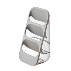 Suport - Organizator pentru Tacamuri, Kadeny, 3 Compartimente, Suport pentru Cosmetica, Ustensile, Material PP Durabil, 33 x 16 x 15 cm Gri