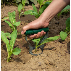 Transplantator Agricol Cilindric, Kaveny, din Otel si Plastic, 6 cm Diametru, cu Maner Flexibil, 23 x 6 x 13 cm, Verde