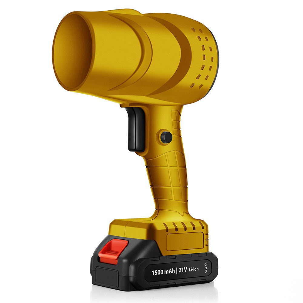 Suflanta de Aer Multifunctionala Portabila, Kadeny, Incarcare Auto, pentru Gratar, Masina, Indepartare Frunze si Praf, 1500 mAh, Viteta de Rotatie 25000 RPM, 2 Baterii de Li si Incarcator, Galben