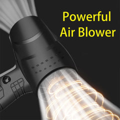 Suflanta de Aer Multifunctionala Portabila, Kadeny, Incarcare Auto, pentru Gratar, Masina, Indepartare Frunze si Praf, 1500 mAh, Viteta de Rotatie 25000 RPM, 2 Baterii de Li si Incarcator, Visiniu