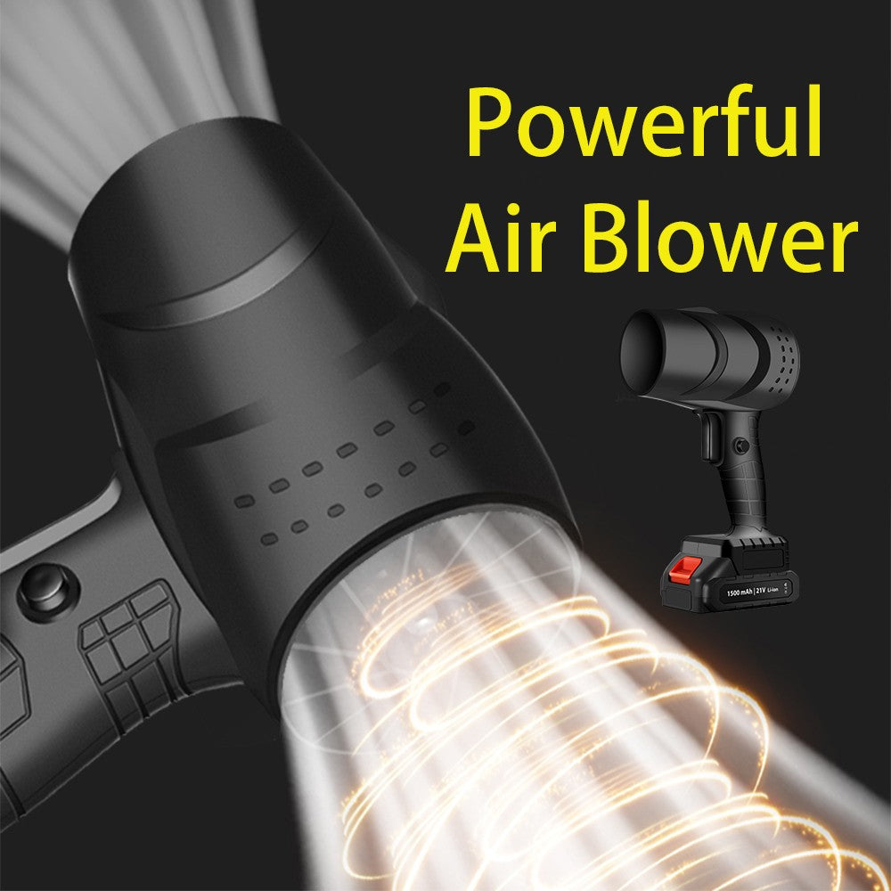 Suflanta de Aer Multifunctionala Portabila, Kadeny, Incarcare Auto, pentru Gratar, Masina, Indepartare Frunze si Praf, 1500 mAh, Viteta de Rotatie 25000 RPM, 2 Baterii de Li si Incarcator, Buton Lateral, Turcoaz