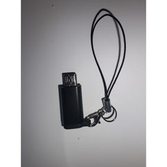 Adaptor USB-C la Micro USB, Kadeny, cu Snur pentru Prindere la Chei, 2.7x1.1x0.6cm, Negru