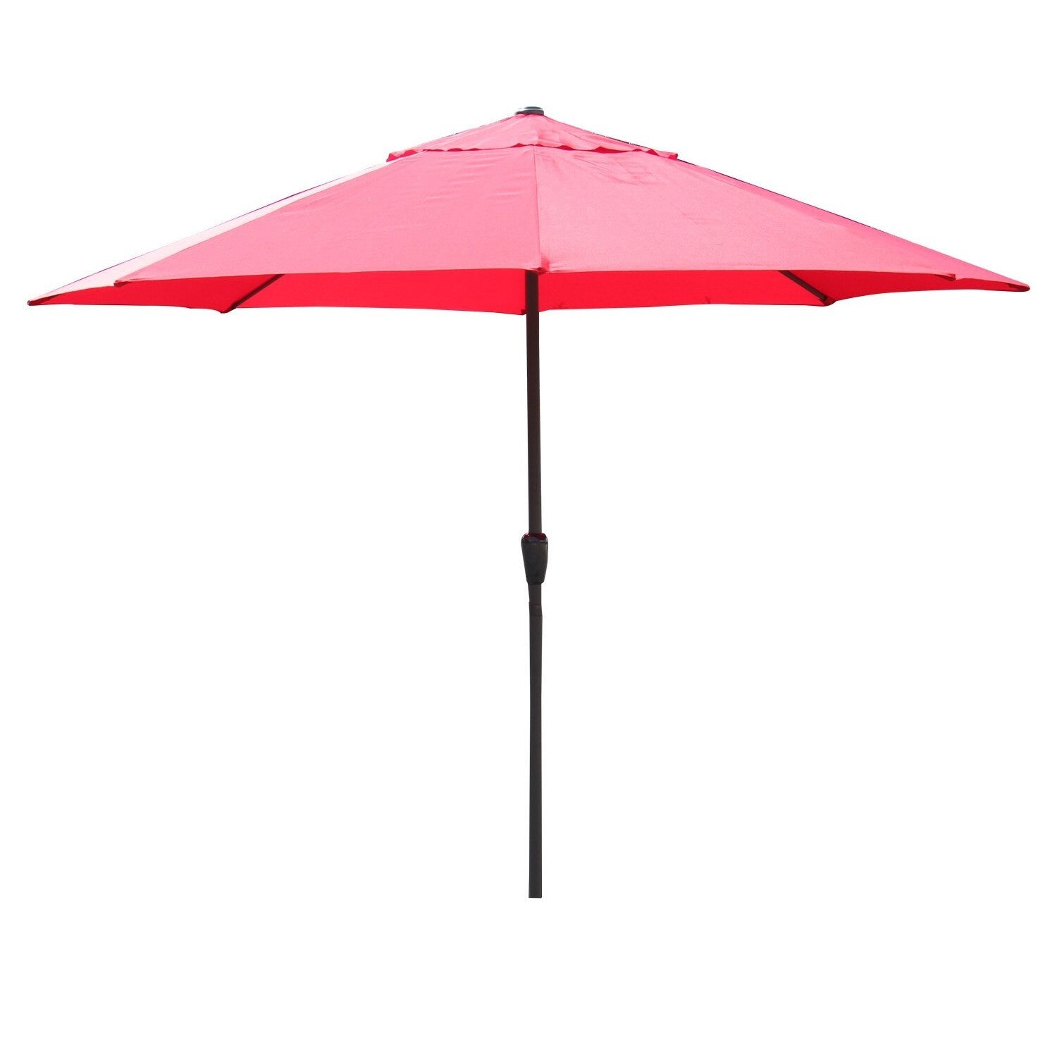 Umbrela rotunda de soare Kadeny pentru terasa, diametru 2.70 m, manivela, rosu