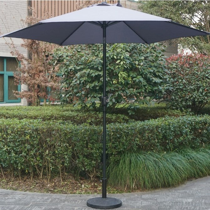 Umbrela Terasa/Gradina Kadeny , Inaltime 2,5 m, Diametru 2.30 m, Manivela/Inclinare, Gri