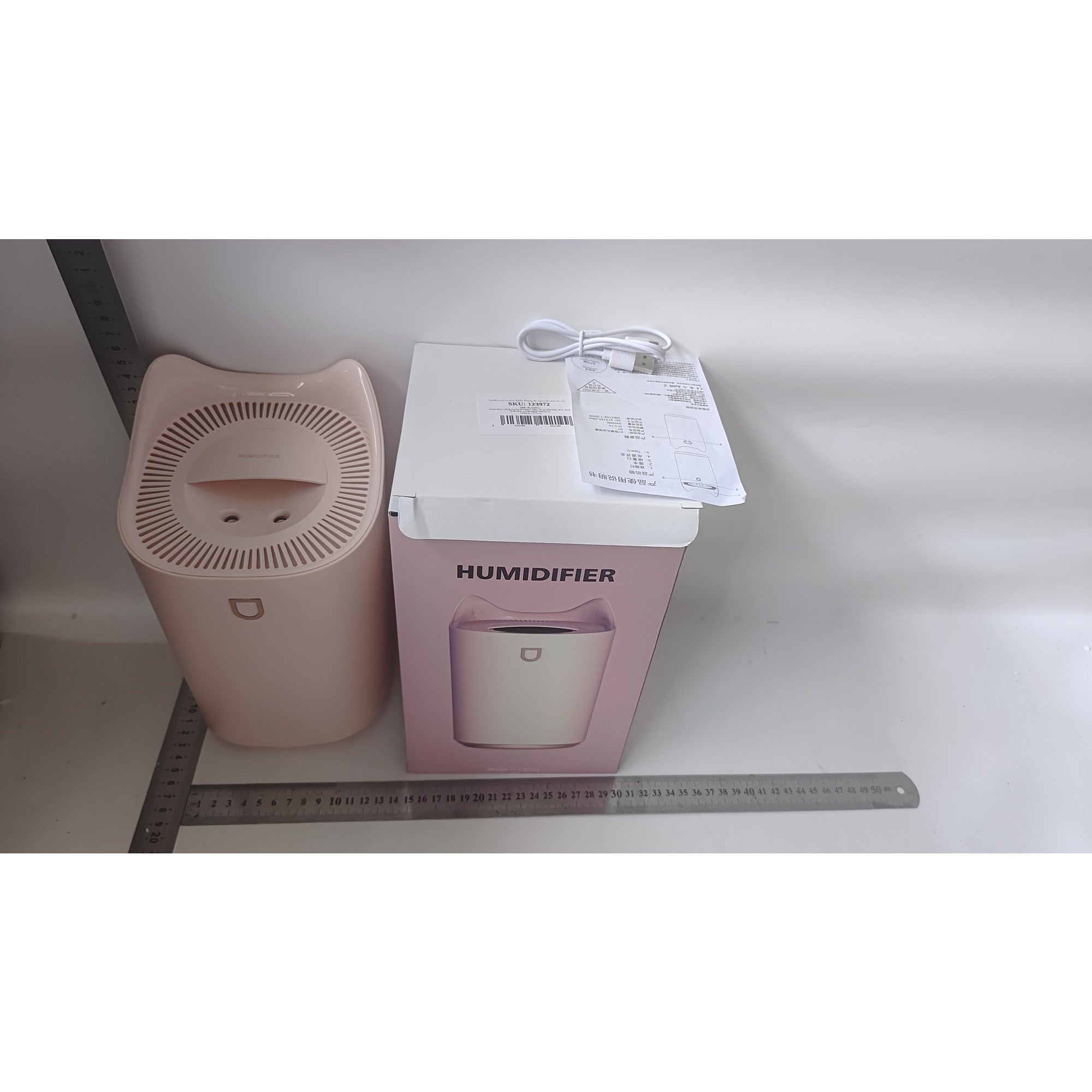 Umidificator cu duza dubla, Kaveny, de capacitate mare 3L, roz