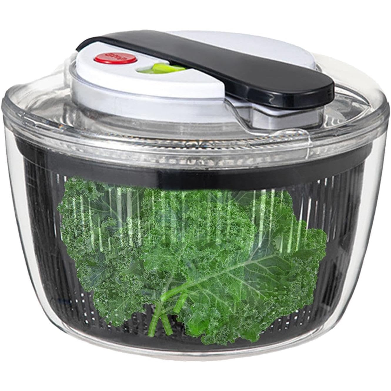 Uscator Manual pentru Salata si Verdeturi, Kadeny, Plastic, 16x15x21 cm, Capacitate 3L, Negru