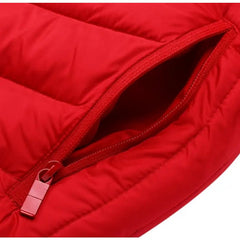 Vesta cu Incalzire, Kaveny, Unisex, 2 Zone de Incalzire, Umplutura Bumbac, 3 Trepte de Temperatura, Incarcare USB, Rosu, 45 - 58 kg, Marime L