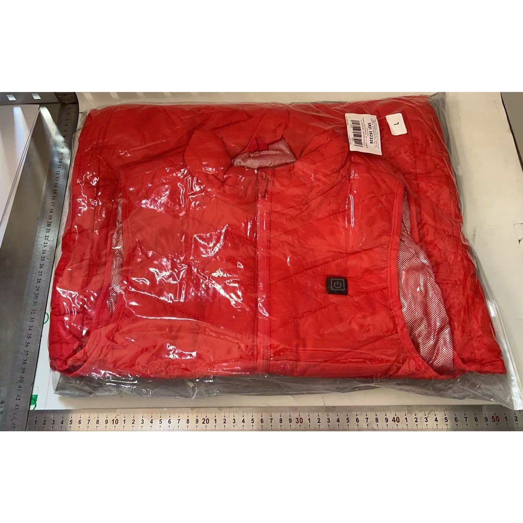 Vesta cu Incalzire, Kaveny, Unisex, 2 Zone de Incalzire, Umplutura Bumbac, 3 Trepte de Temperatura, Incarcare USB, Rosu, 45 - 58 kg, Marime L