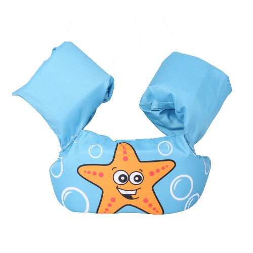 Vesta de salvare pentru copii cu aripioare de inot, Kaveny, Albastru, Model stea de mare