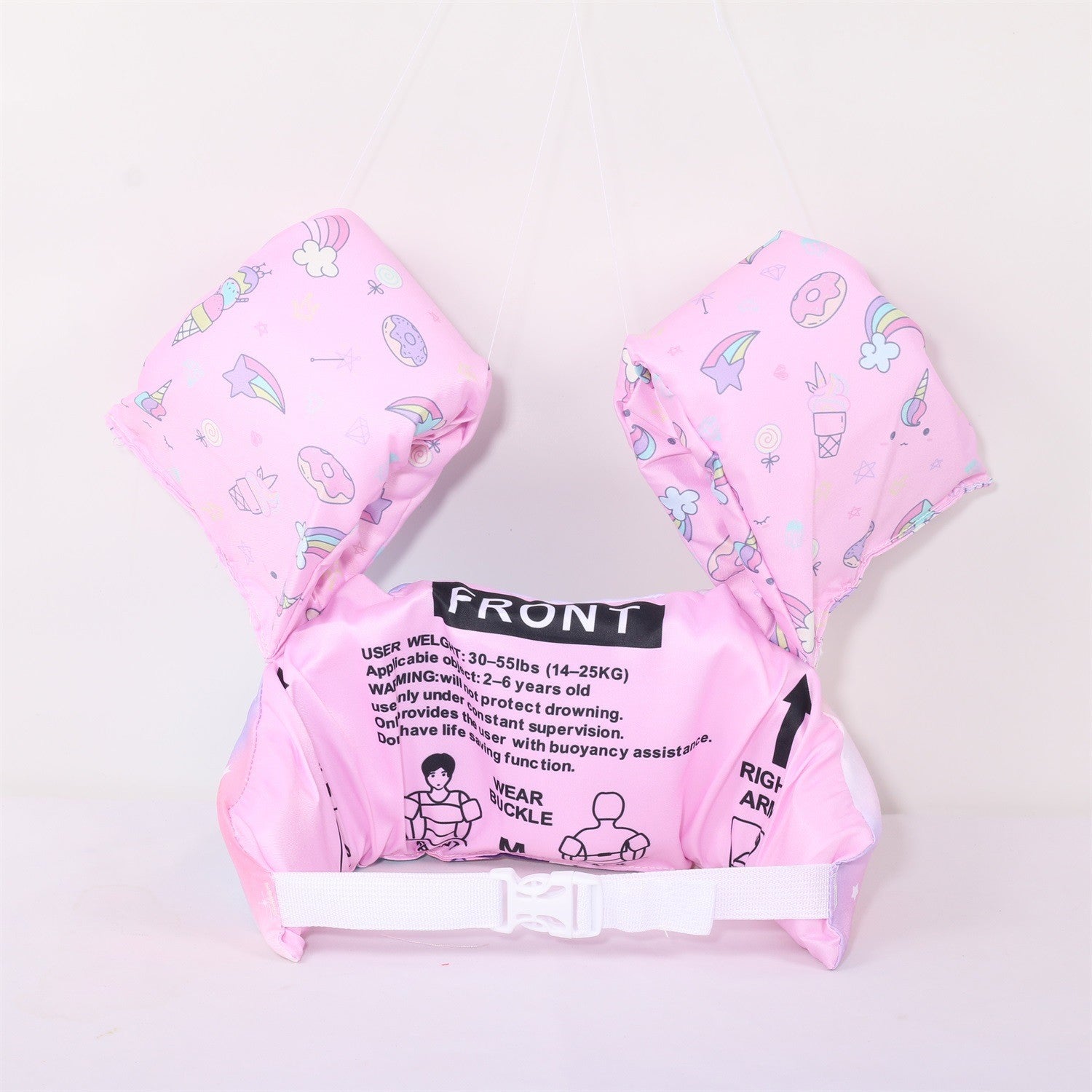 Vesta de salvare pentru copii cu aripioare de inot, Kaveny, Mov, Model unicorn