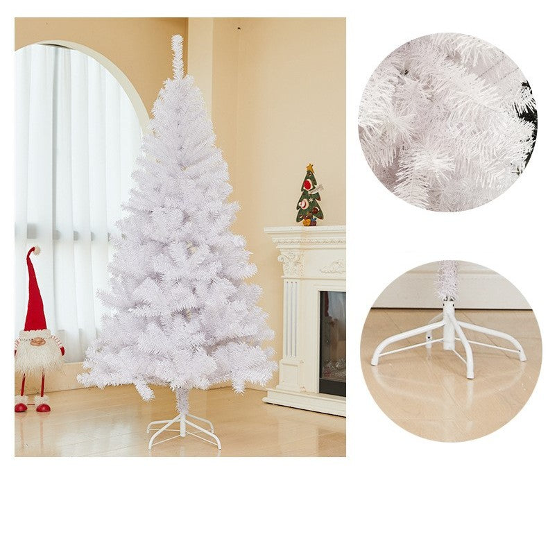 Brad de Craciun artificial cu suport inclus Kadeny, 210 cm, 800 ramuri/varfuri, material plastic, suport clasic, fara iluminare, utilizat pentru interior/exterior, alb