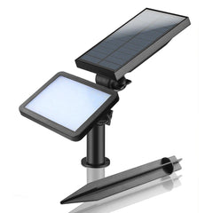 Lampa solara pentru terasa/gradina 48 de LED-uri Kaveny, cu 2 moduri de fixare, senzor de lumina, IP44, material ABS, 5W, 80 lm, 26.5 cm x 14 cm, Alb Rece