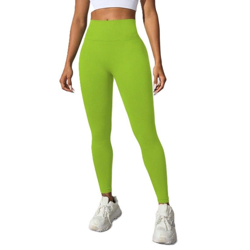 Pantaloni de Fitness/Yoga, Kadeny, pentru Femei, Material Elastic, Spandex, Talie Inalta, Verde, Marime S