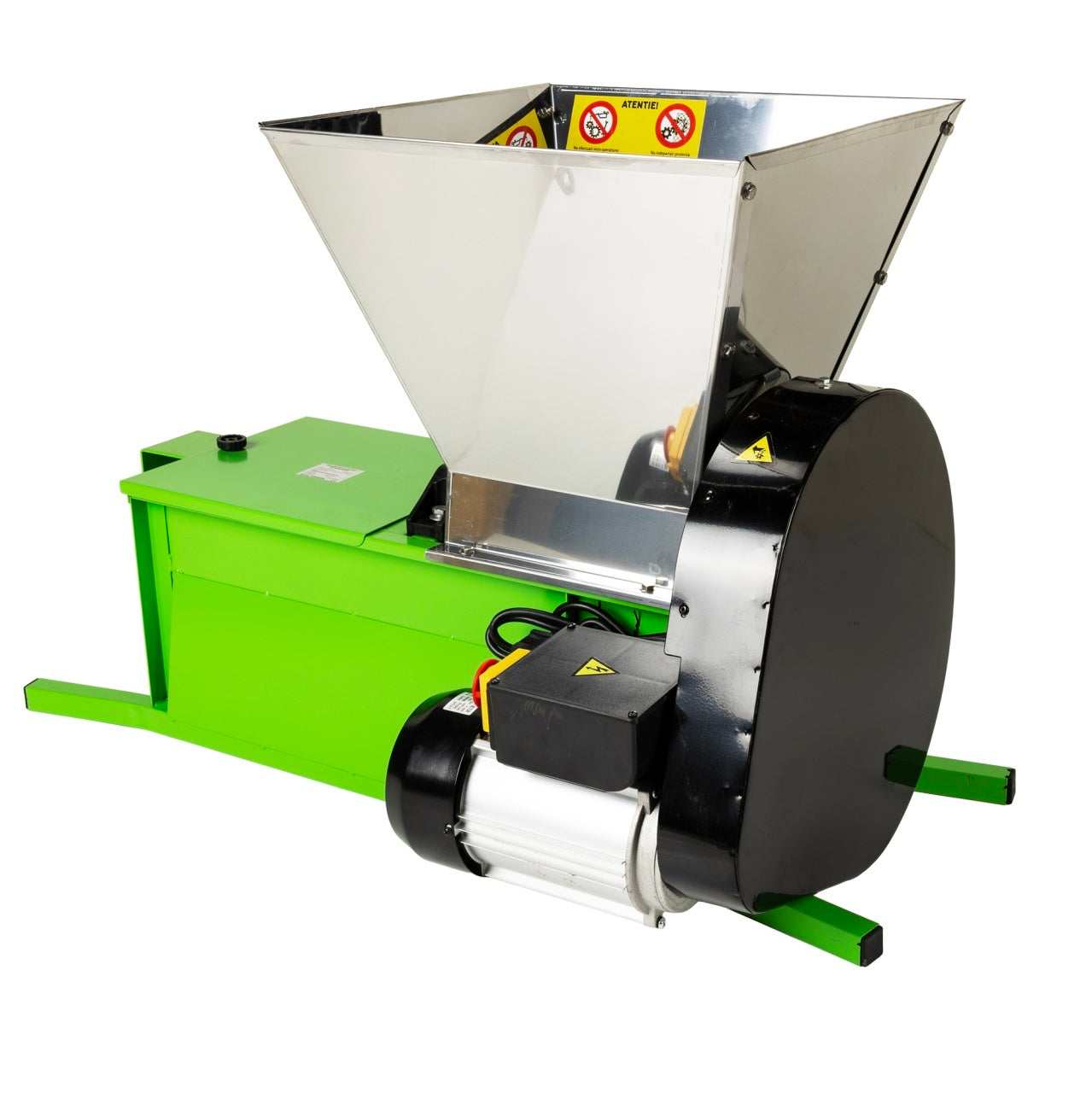 Zdrobitor struguri electric Micul Fermier 0.55kW, cuva 30L, capacitate maxima de productie 1000 Kg/h, cu desciorchinator