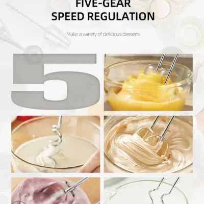 Mixer de mana Haley HY-1660 – 5 trepte de viteza si functie turbo pentru preparate perfecte